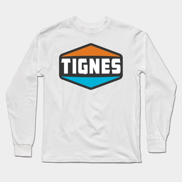 Skiing Tignes France Ski Long Sleeve T-Shirt by heybert00